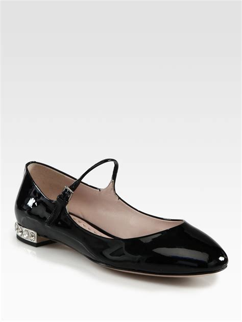 miu miu mary jane flats|mary jane ballerina leather flats.